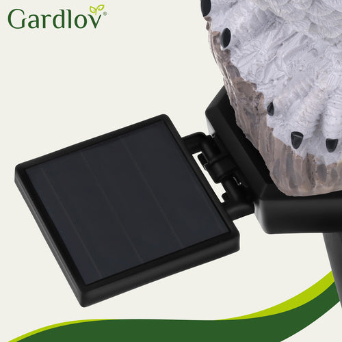 LED Solar Gartenstecker Eule warmweiß wetterfest Gartenleuchte Balkon Deko Außenleuchte