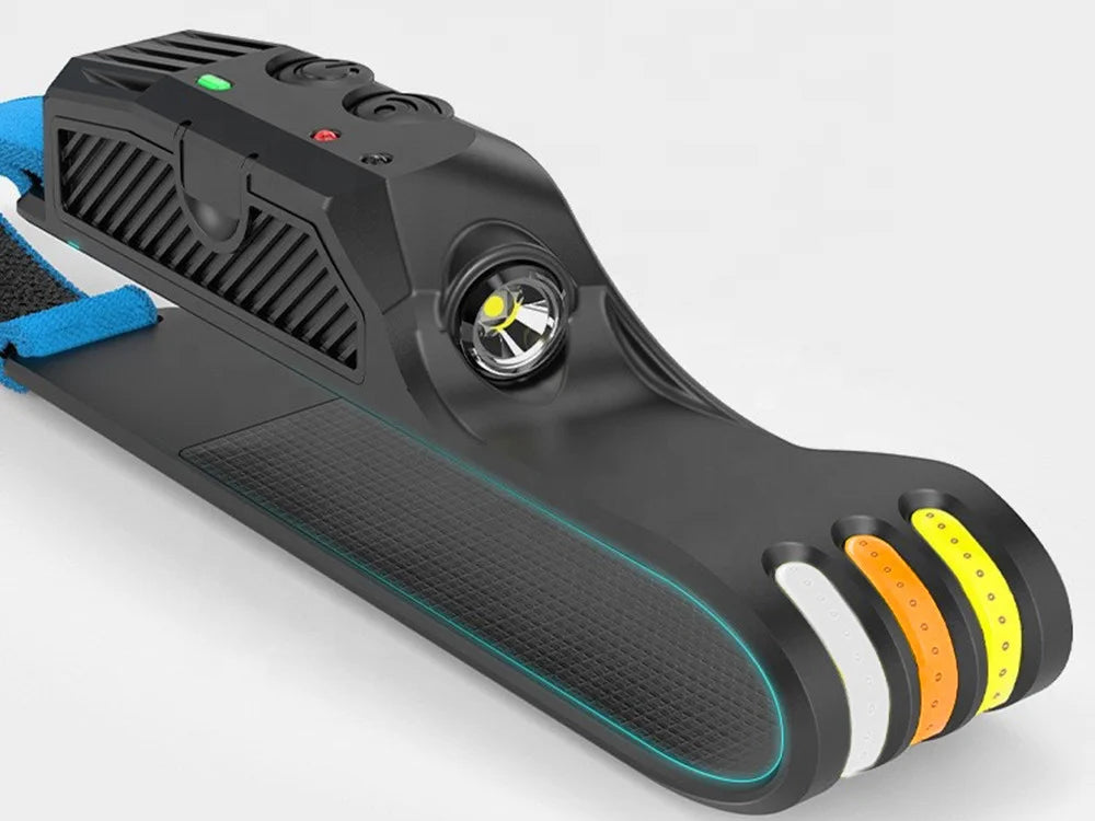 Wiederaufladbare Multifunktions LED-Stirnlampe mit weißen & roten LEDs Outdoor