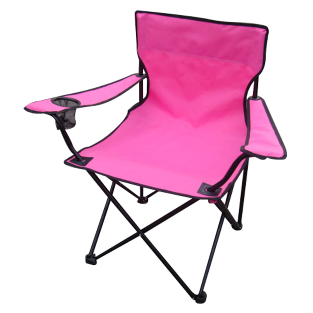 Faltbarer Campingstuhl mit Getränkehalter und Tragetasche – Outdoor Klappstuhl für Garten, Angeln und Strand