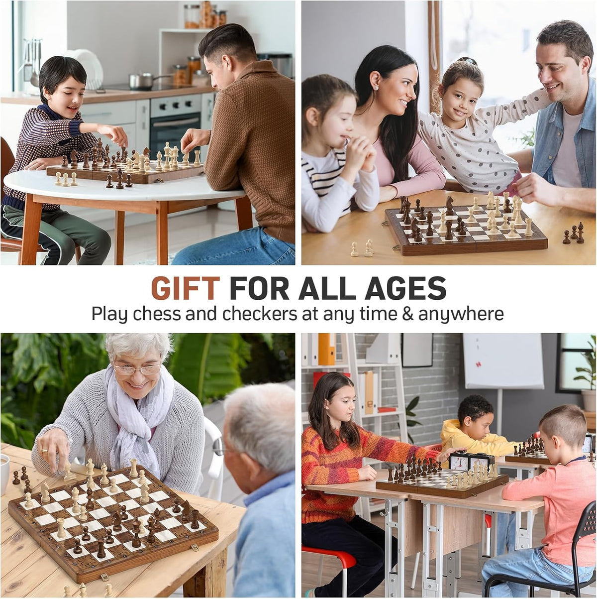 Chess chess game chess pieces wood chess board made of wood travel chess 39x39
