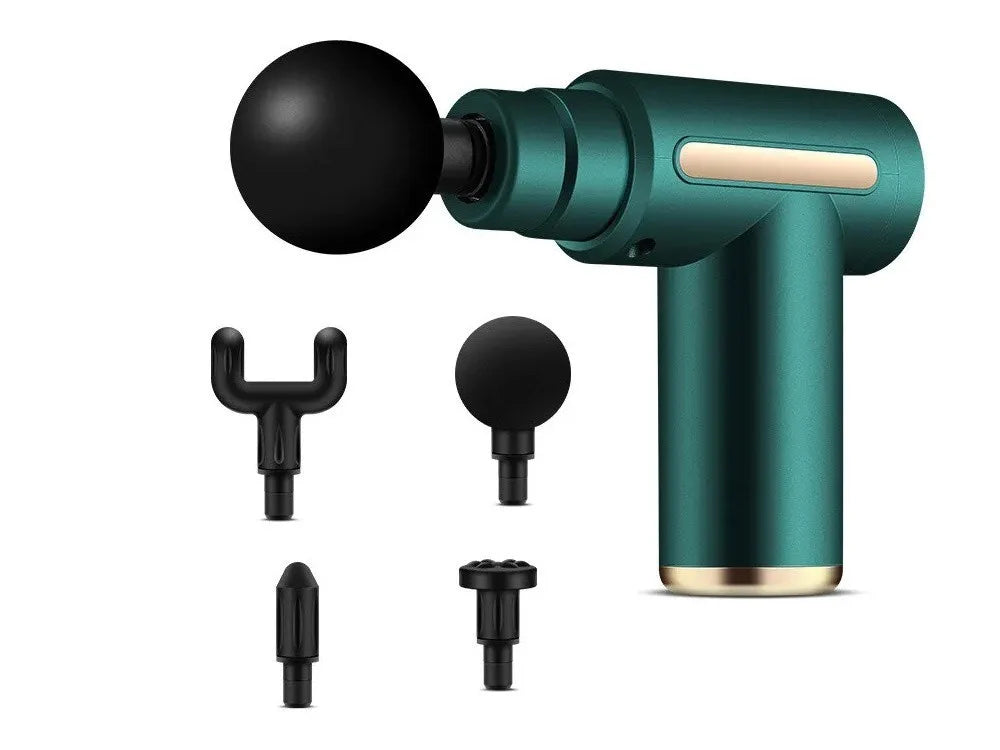 Massagepistole Massagegerät 30W USB-C 6 Stufen 4 Aufsätze Muskelmassage Sport