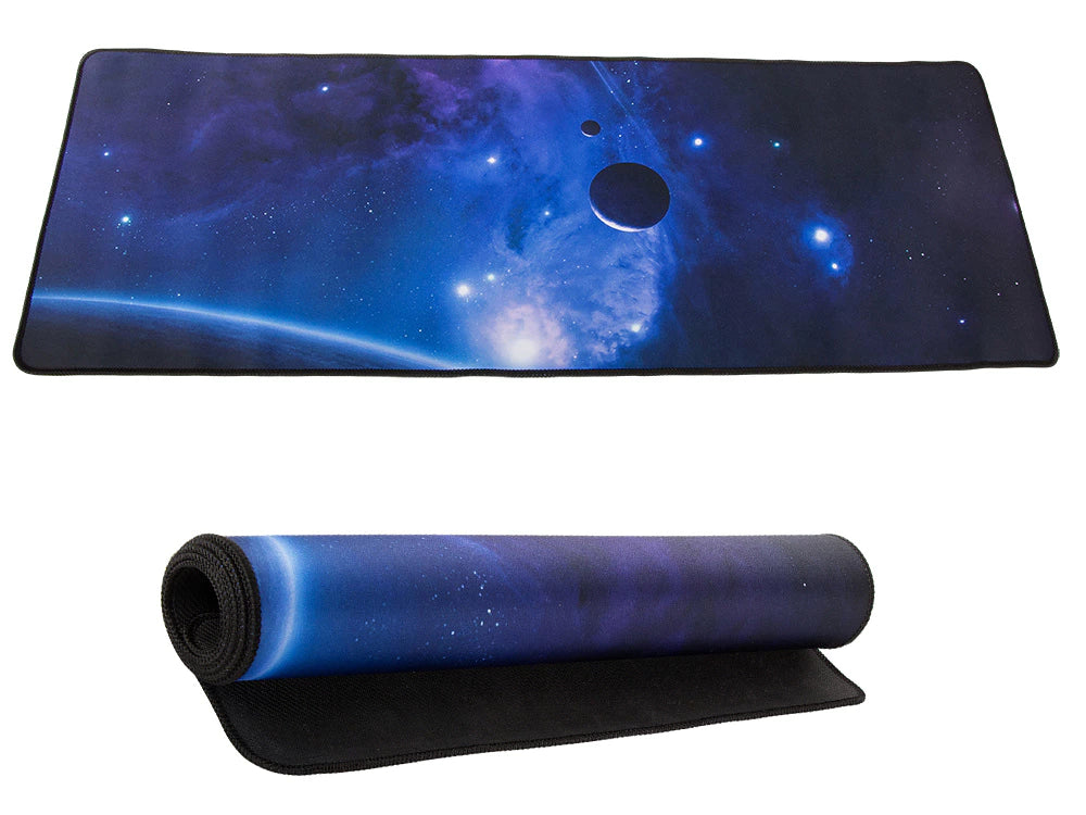 XXL Mauspad 90x40 cm Weltraum Cosmos – Gaming Mousepad Schreibtischunterlage wasserfest rutschfest