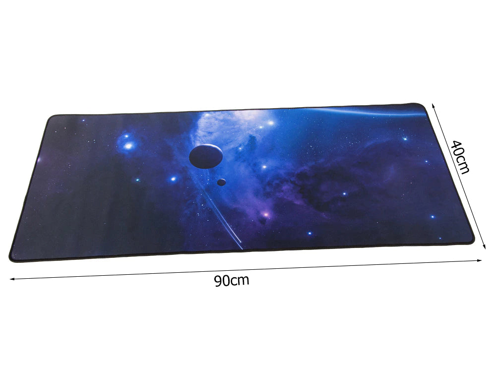 XXL Mauspad 90x40 cm Weltraum Cosmos – Gaming Mousepad Schreibtischunterlage wasserfest rutschfest