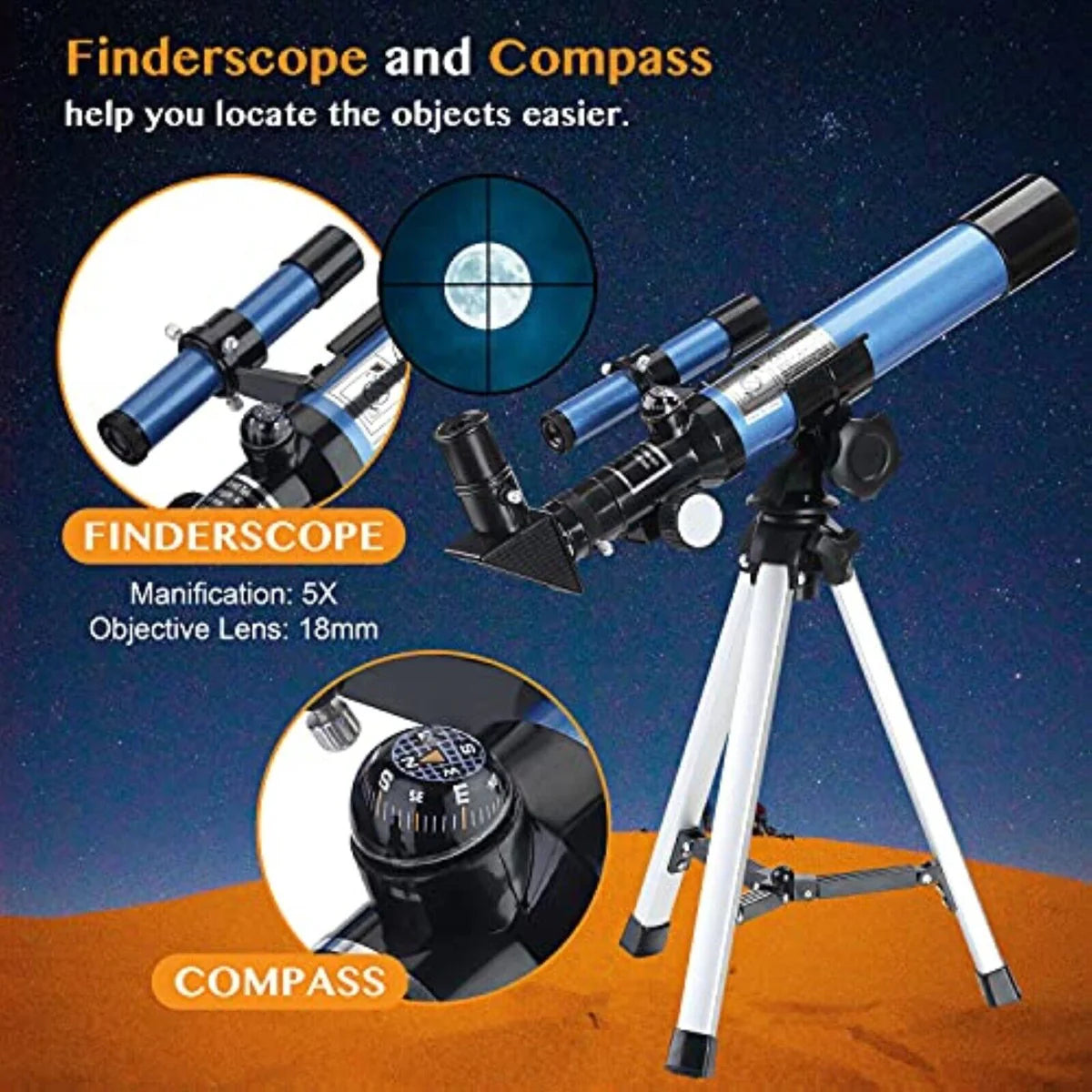 Teleskop Astronomisches Hohes Stativ Mobile Holder für Kinder Einsteiger