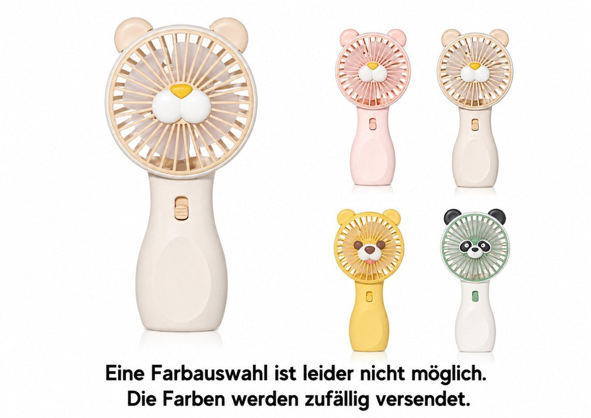 Mini USB Ventilator mit LED Licht – Wiederaufladbarer Handventilator USB-C