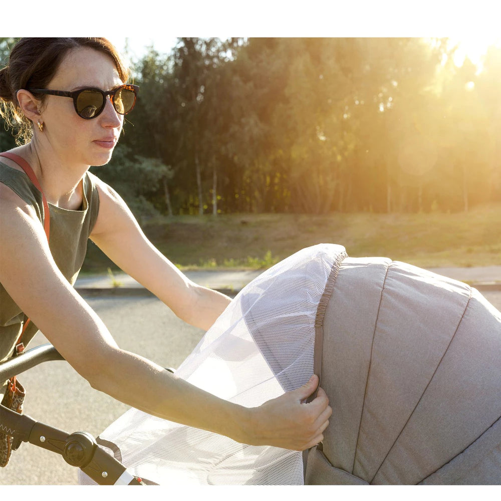 Moskitonetz 90x60cm für Kinderwagen & Wiege – Weißes Insektenschutznetz aus Polyester