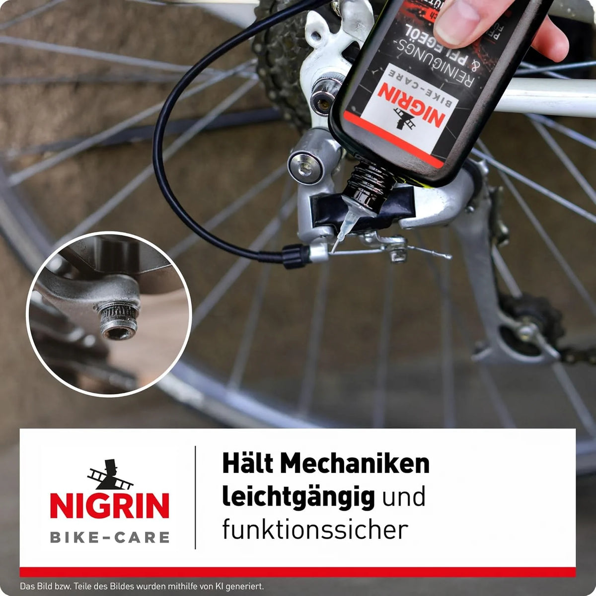 NIGRIN BIKE-CARE Feinöl 100 ml – harz- & säurefreies Feinmechaniköl für Fahrrad, Hobby und Werkstatt
