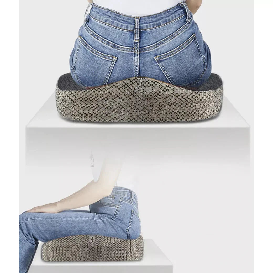 Orthopädisches Sitzkissen aus Memory Schaum – ergonomisches Sitzkissen 46 x 36 x 11 cm mit abnehmbarem Bezug