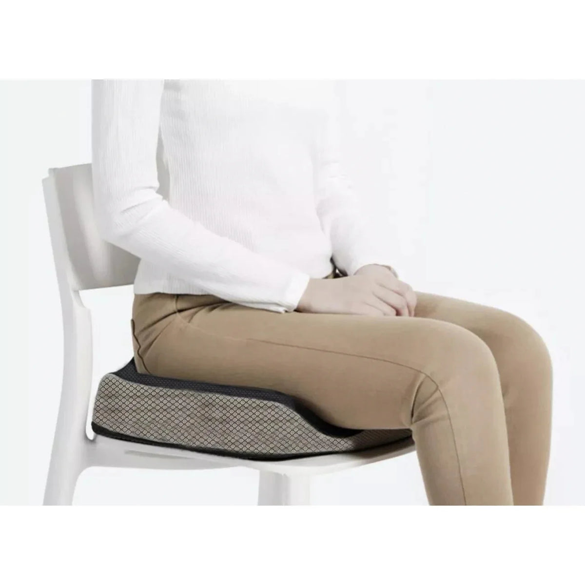 Orthopädisches Sitzkissen aus Memory Schaum – ergonomisches Sitzkissen 46 x 36 x 11 cm mit abnehmbarem Bezug