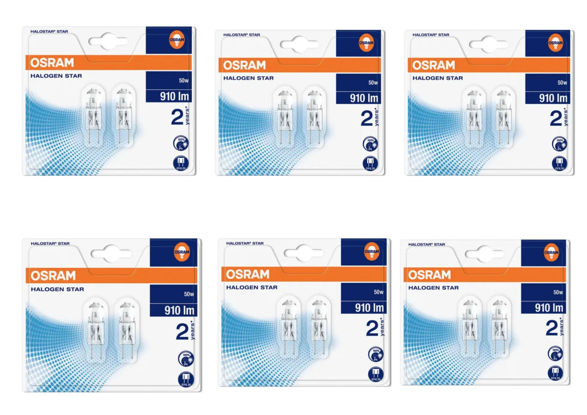 Osram Halogenlampe GY6.35 50W 12V Warmweiß Dimmbar Halogen Stiftsockellampe