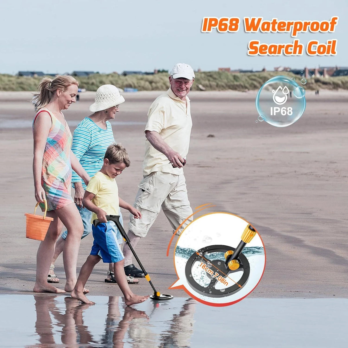 Profi Metalldetektor Set Kinder Wasserdicht LCD Schatzsuche mit Zubehör