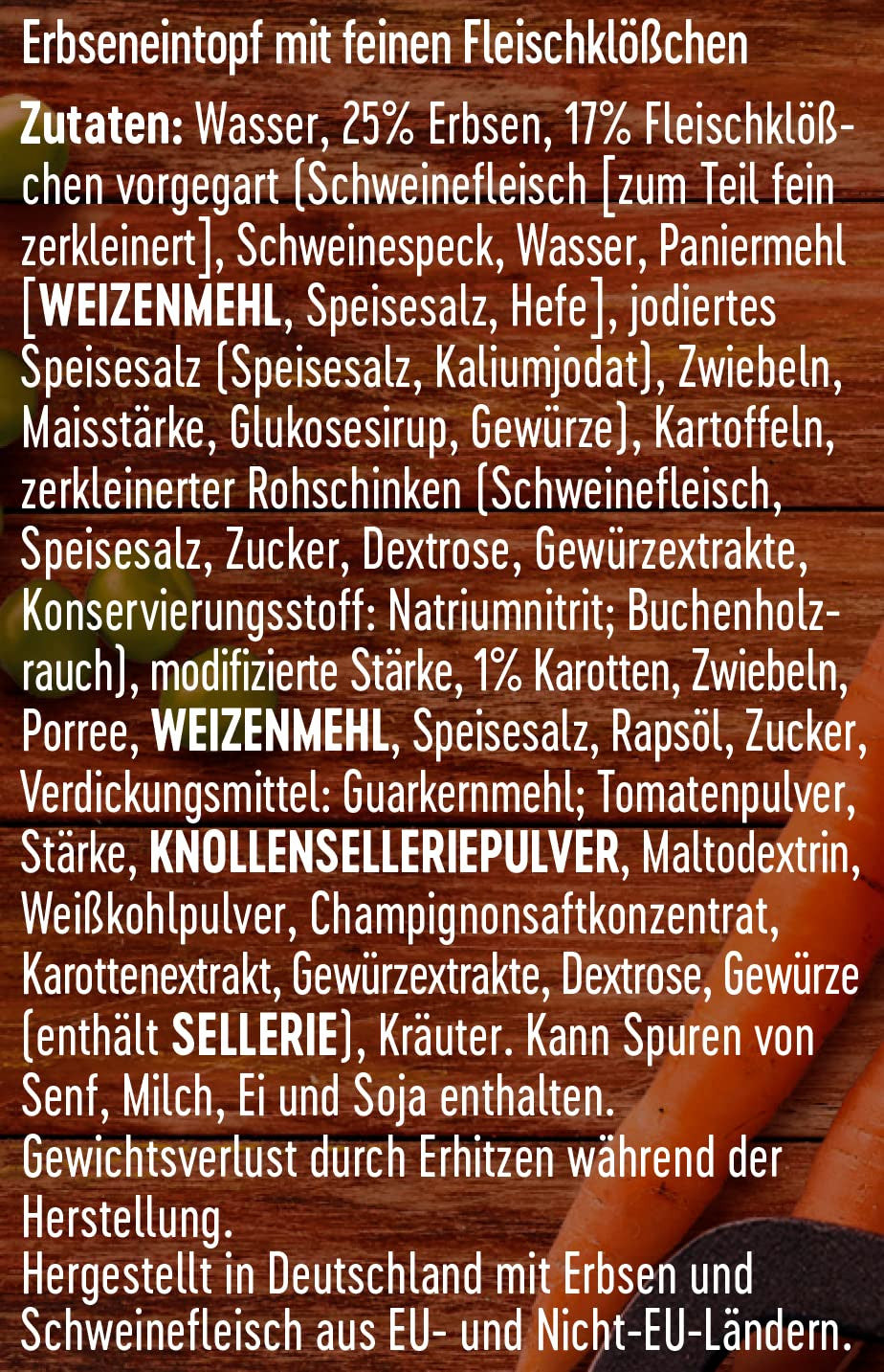DREISTERN Linseneintopf mit Wiener Würstchen 400 g leckerer Eintopf viel