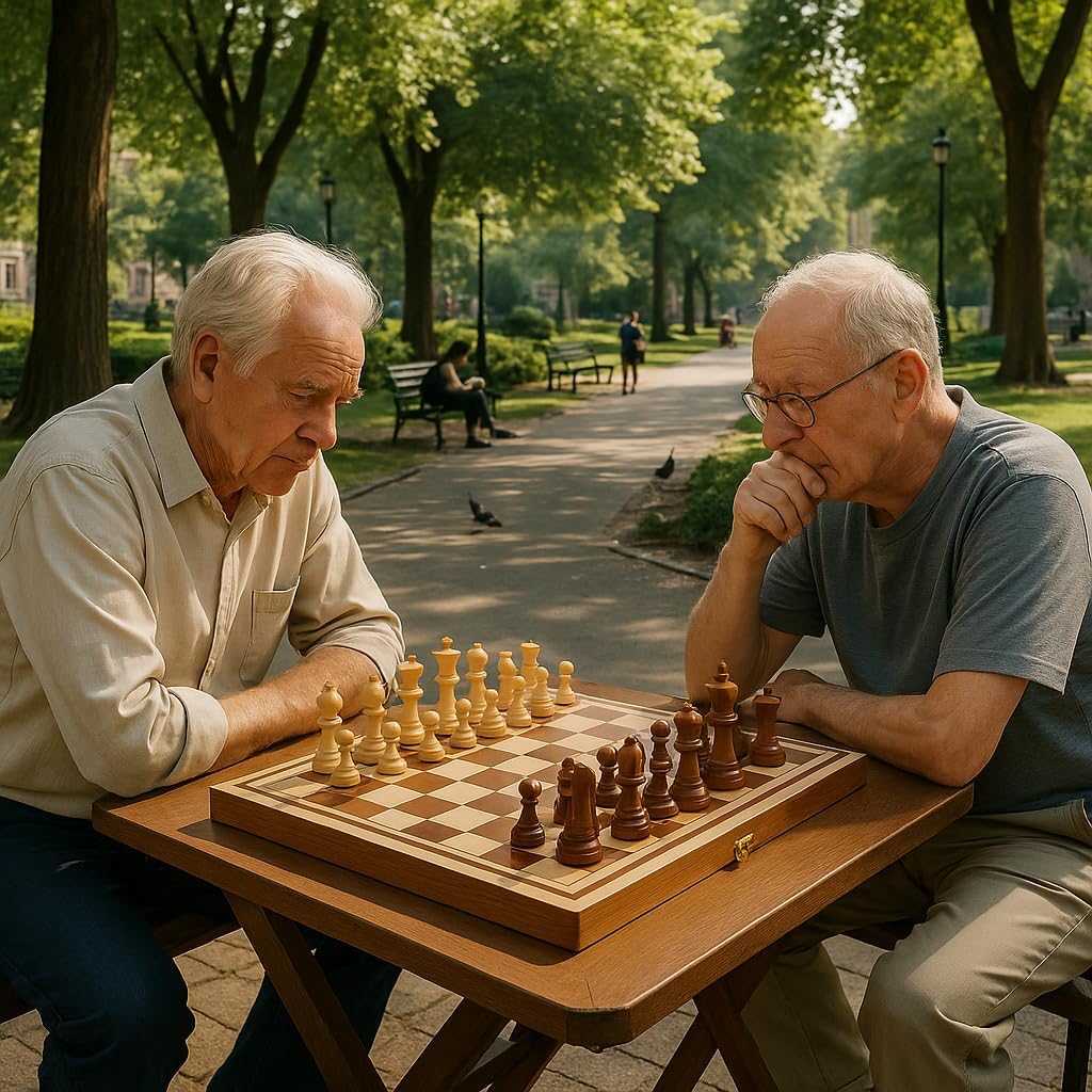 Chess game Chess with wooden chess pieces Wooden chess board Travel chess 29x29cm 