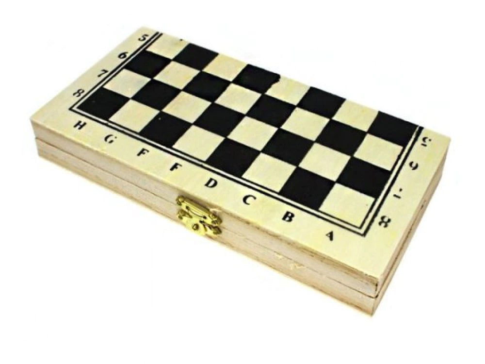 Schachspiel Holz klappbar 21x21cm Schachbrett mit Figuren Reise