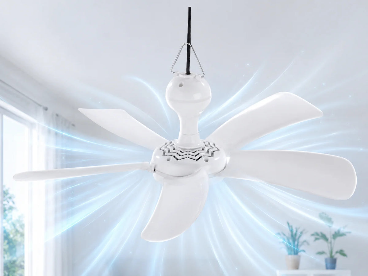 Sichler Deckenventilator Camping Ventilator 41cm Leise 230V zum Hängen
