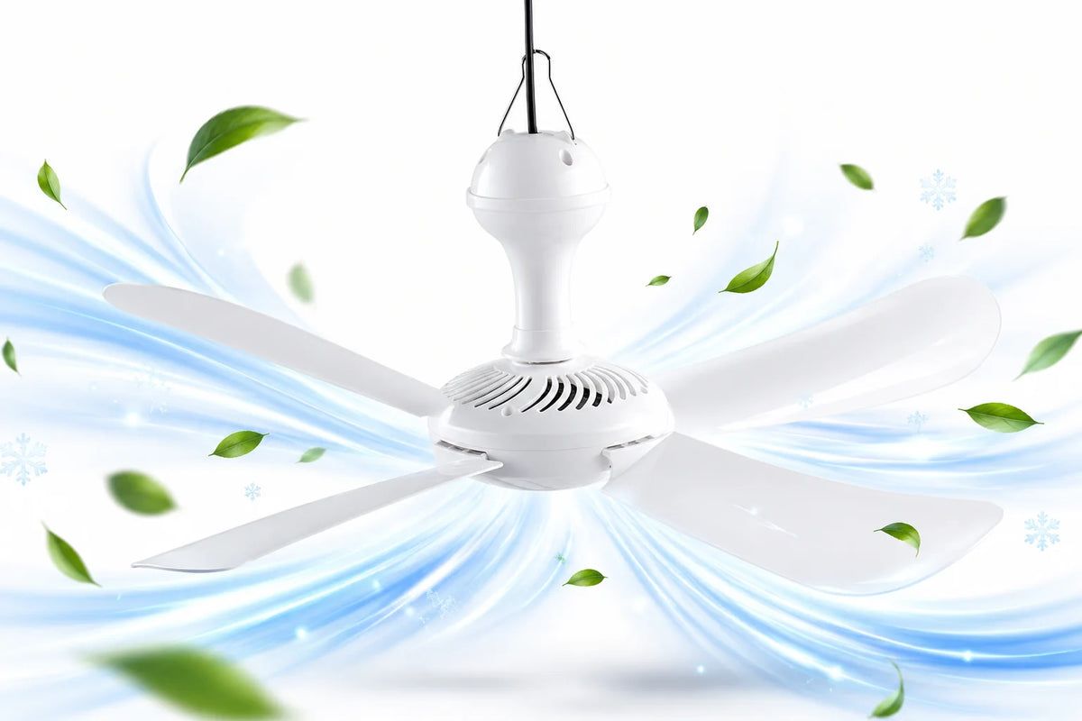 Sichler Deckenventilator Camping Ventilator 53cm Leise 230V zum Hängen