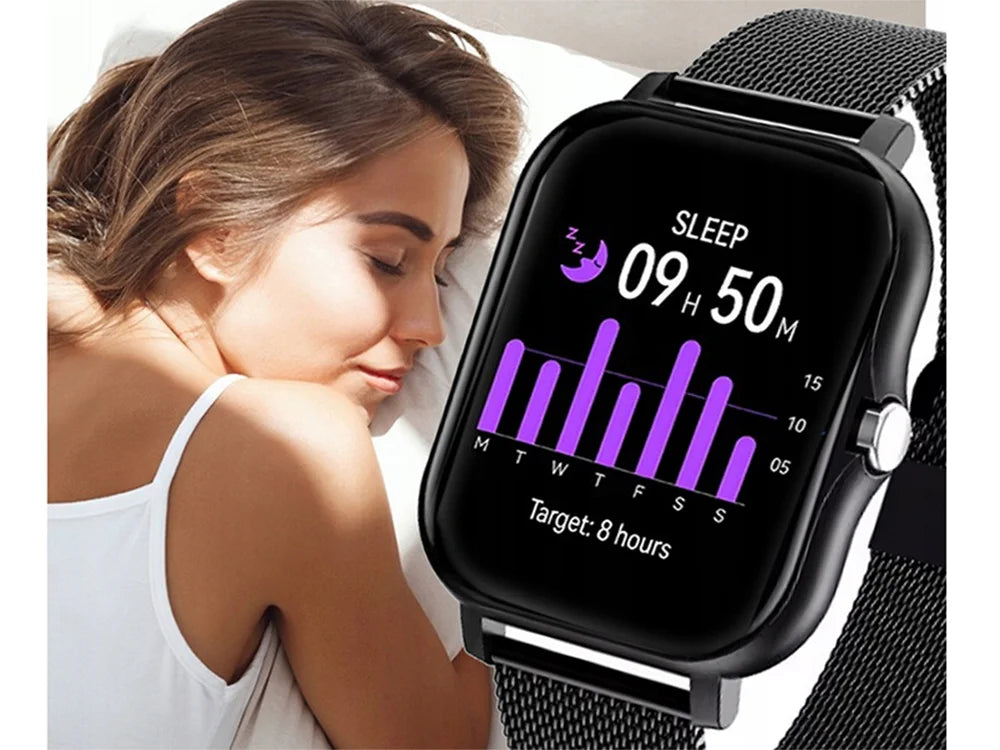 Smartwatch Herren Damen Bluetooth Telefonieren Sportuhr Fitness Tracker Schwarz