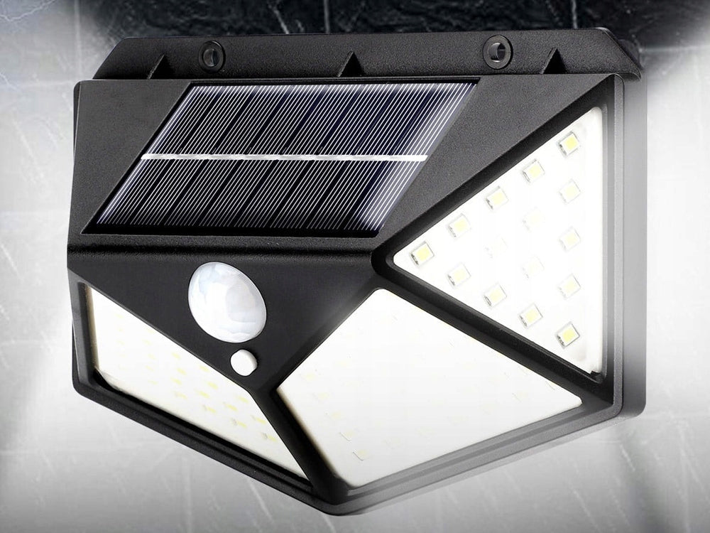 Solarlampe 100 LED Bewegungsmelder Dämmerungssensor Außenleuchte