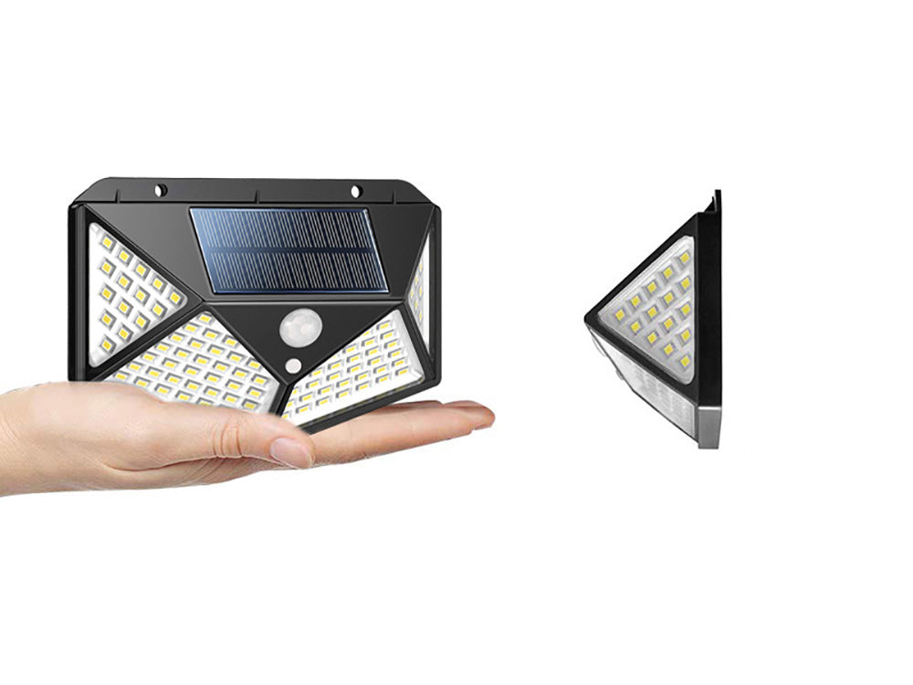 Solarlampe 100 LED Bewegungsmelder Dämmerungssensor Außenleuchte
