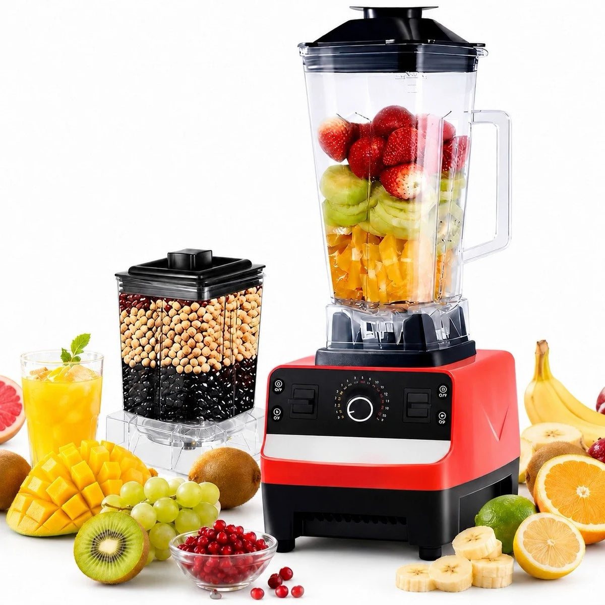 Standmixer 2000 W mit 2-Liter BPA-freiem Behälter – Hochleistungsmixer für Smoothies, Eis & Säfte