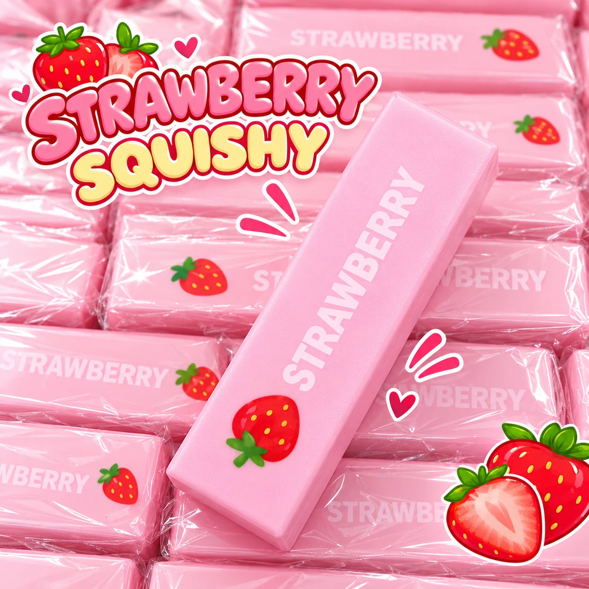 Strawberry Butter Squishy Viral TikTok Slow Rising Anti Stress Fidget Spielzeug