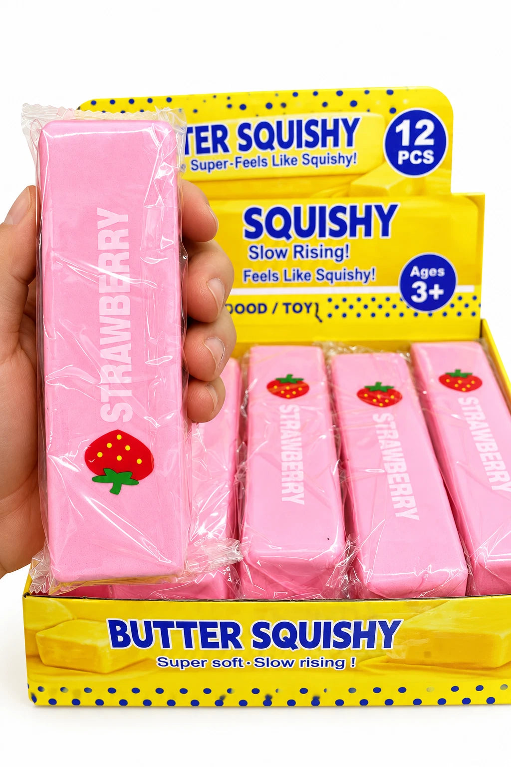 Strawberry Butter Squishy Viral TikTok Slow Rising Anti Stress Fidget Spielzeug