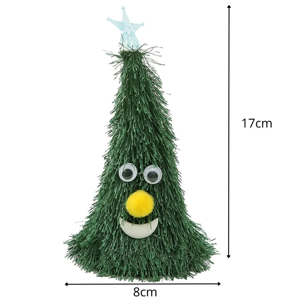 Tanzender Weihnachtsbaum 17 cm mit Musik & Licht – Jingle Bells Weihnachtsdeko mit leuchtendem Stern