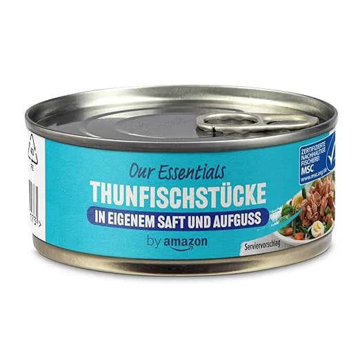 Thunfischstücke im eigenen Saft – Hochwertiger Thunfisch in der 145 g Dose