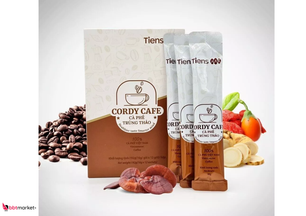 Tiens Cordycafe mit Cordyceps Sinensis Goji Beere Reishi Ginseng Extrakt