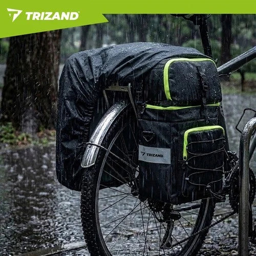 TRIZAND Fahrradtasche 65L 3in1 – wasserdichte Gepäckträgertasche mit Rucksackfunktion für Fahrrad, Touren & Bikepacking