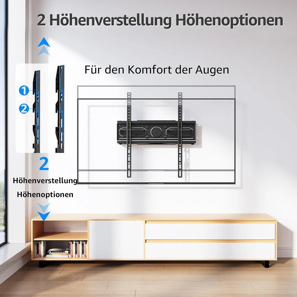 Alphamount TV Wall Mount Swivel for 37-75 inch TVs, Tilt Extendable
