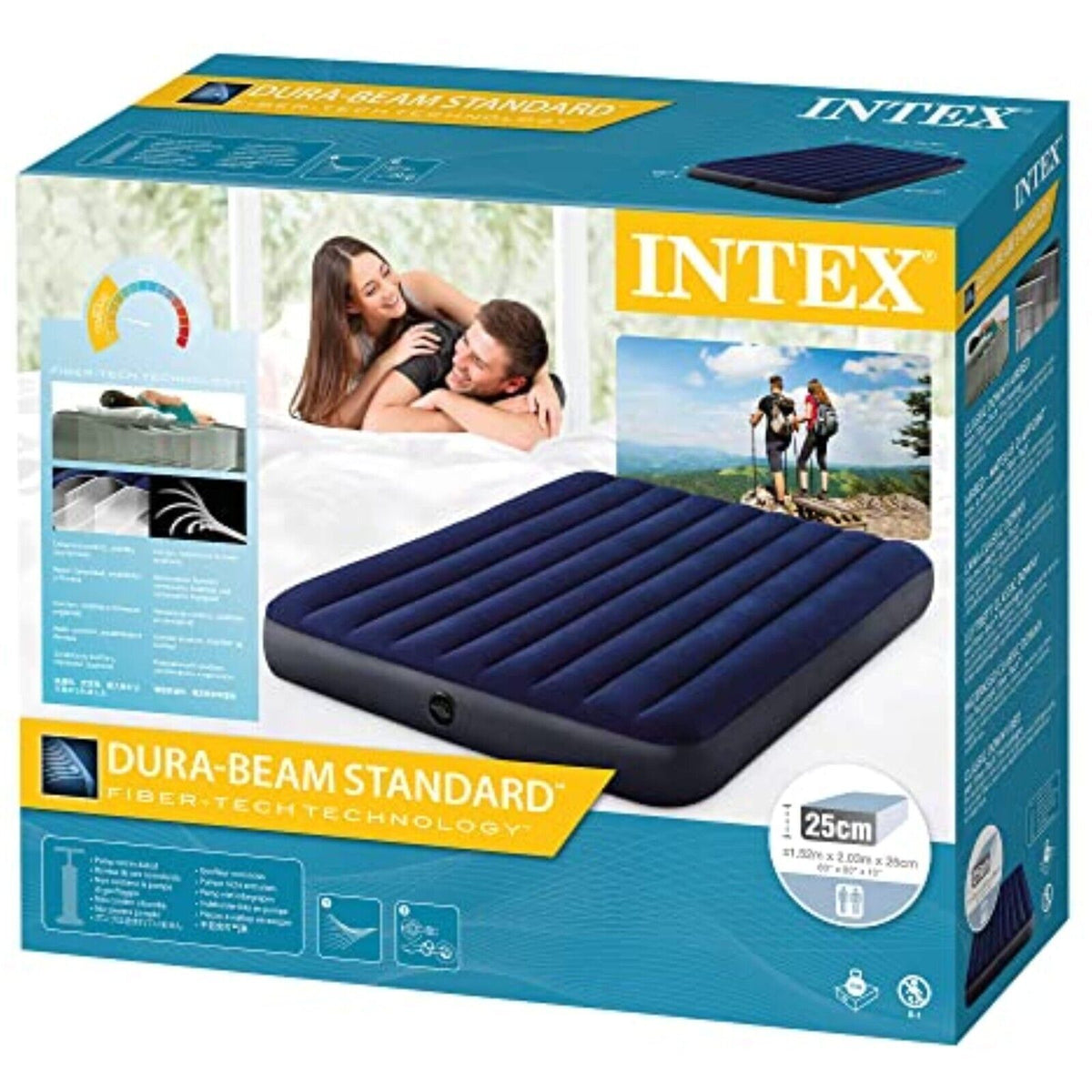 INTEX Classic Luftbett – Komfortables Gästebett & Camping Luftmatratze