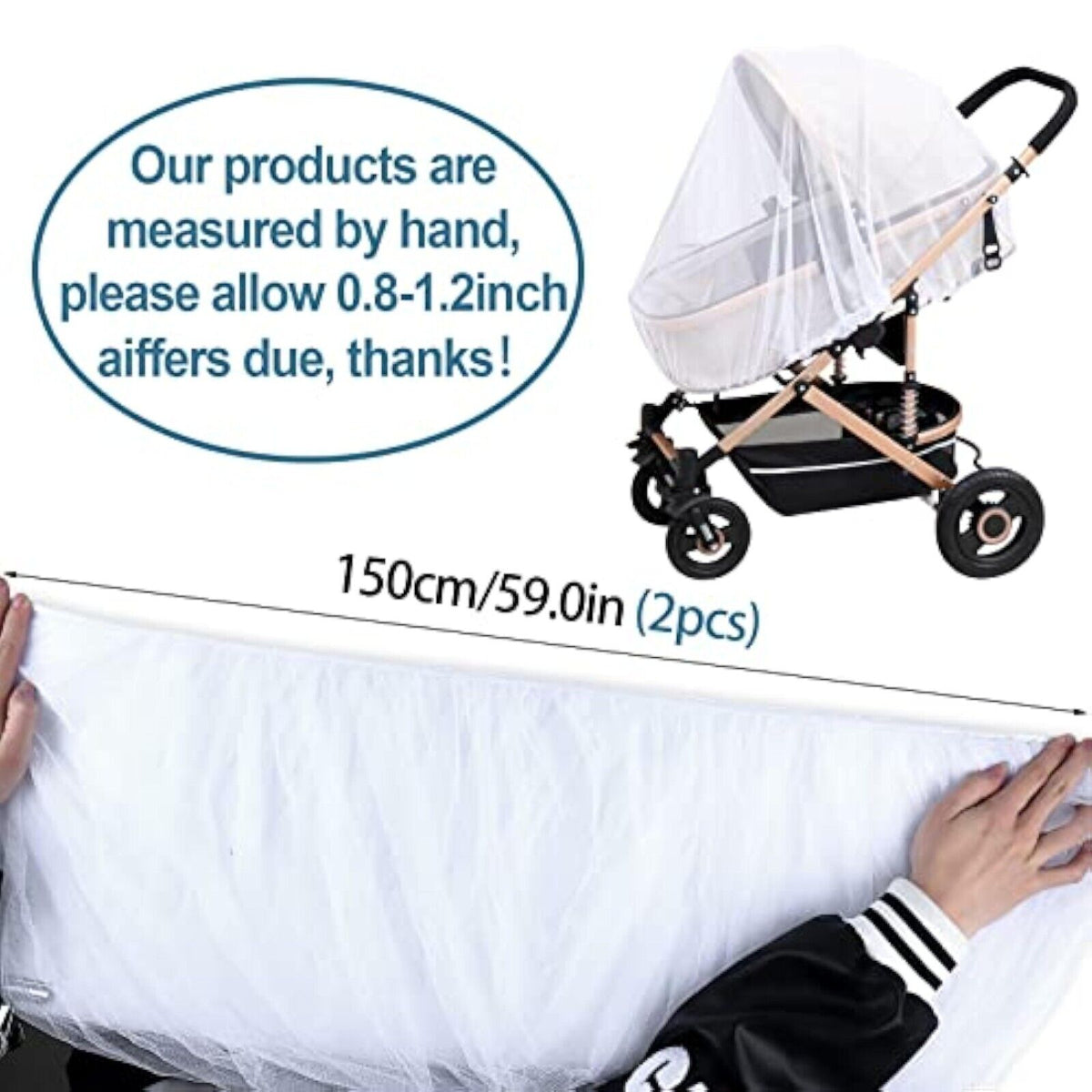 2x Universal Moskitonetz für Kinderwagen Buggy Insektenschutz Mückennetz Fliegen    X001qcae4v