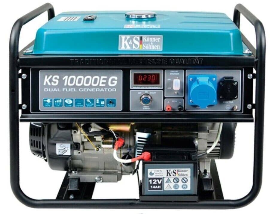 Dual Fuel Stromerzeuger 8 kW – LPG & Benzin, Notstromaggregat mit E-Start und AVR
