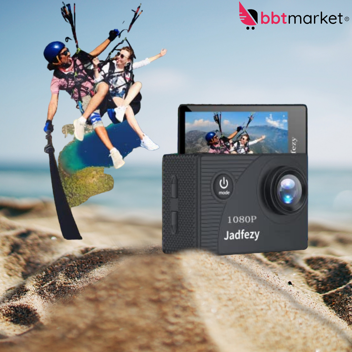 Action Cam 1080P/12MP Unterwasserkamera Sport Kamaras 30M Wasserdichtes 140Grad