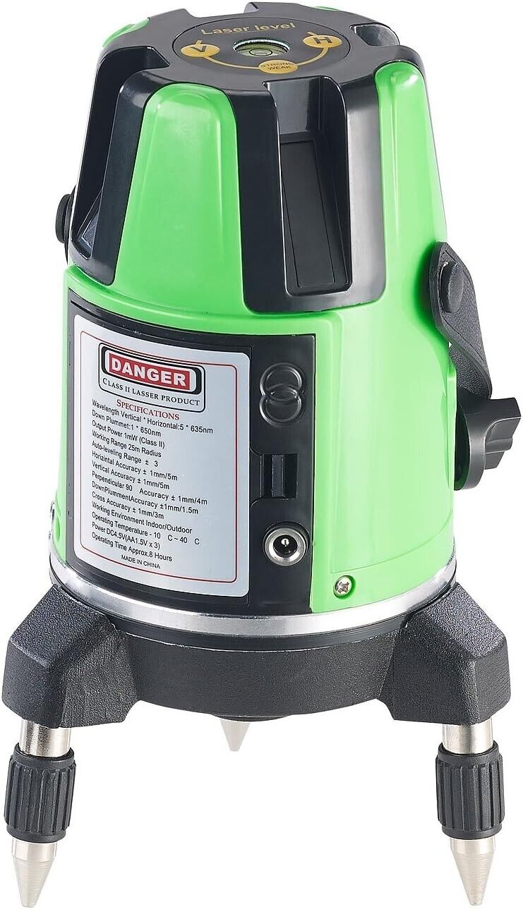 Cross line laser, self-leveling, vertical &amp; horizontal, rotatable - NEW