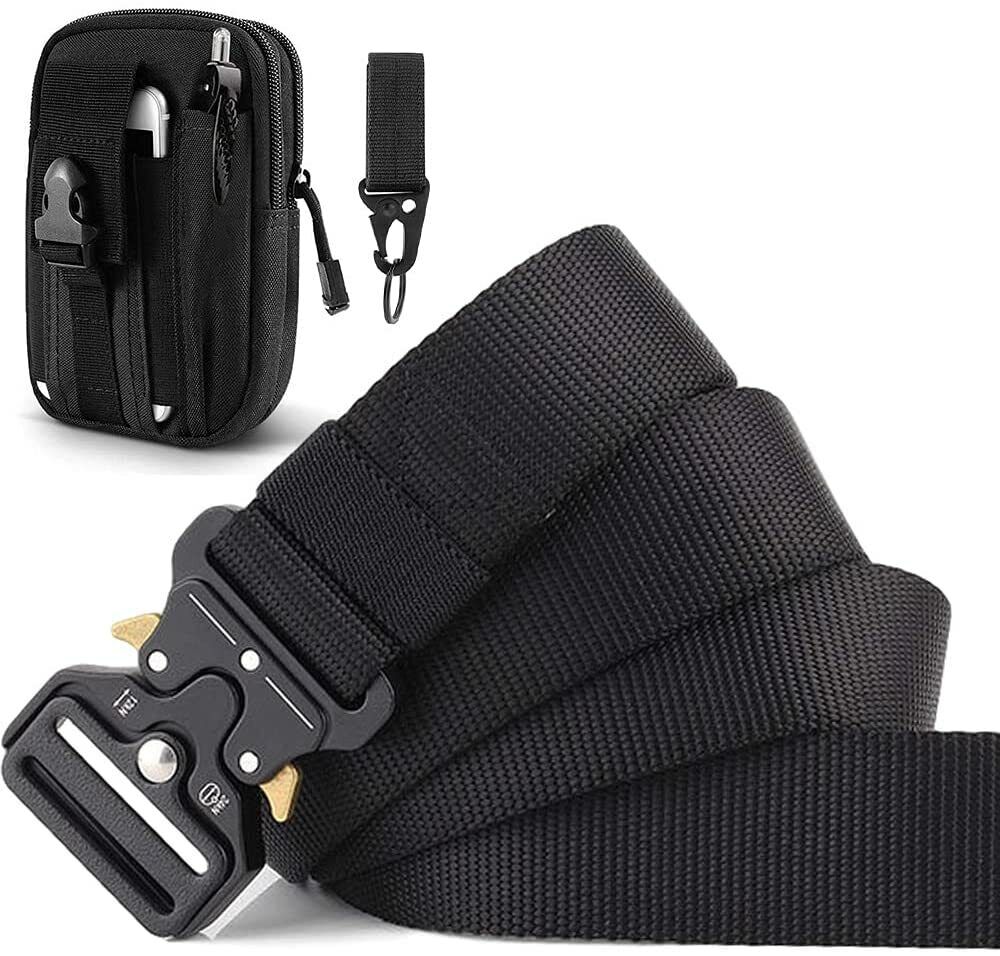 Arbeitsgürtel, Taktischer Gürtel, Militärstil Metallschnalle Herren Geschenk Set