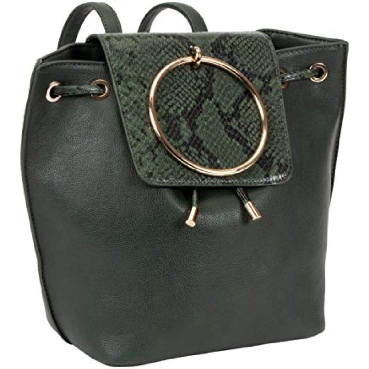 SIX Trendiger Grün Kunstleder Damenrucksack Damentasche FrauBag Lederrucksack
