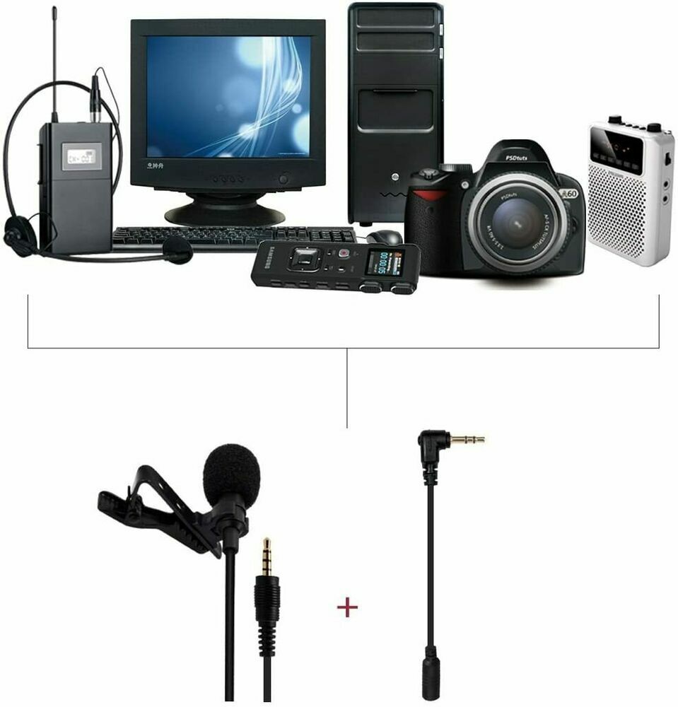 Lavalier Mikrofon 2M Mini Omnidirectional Kondensator Lapel Mic für Handy & PC