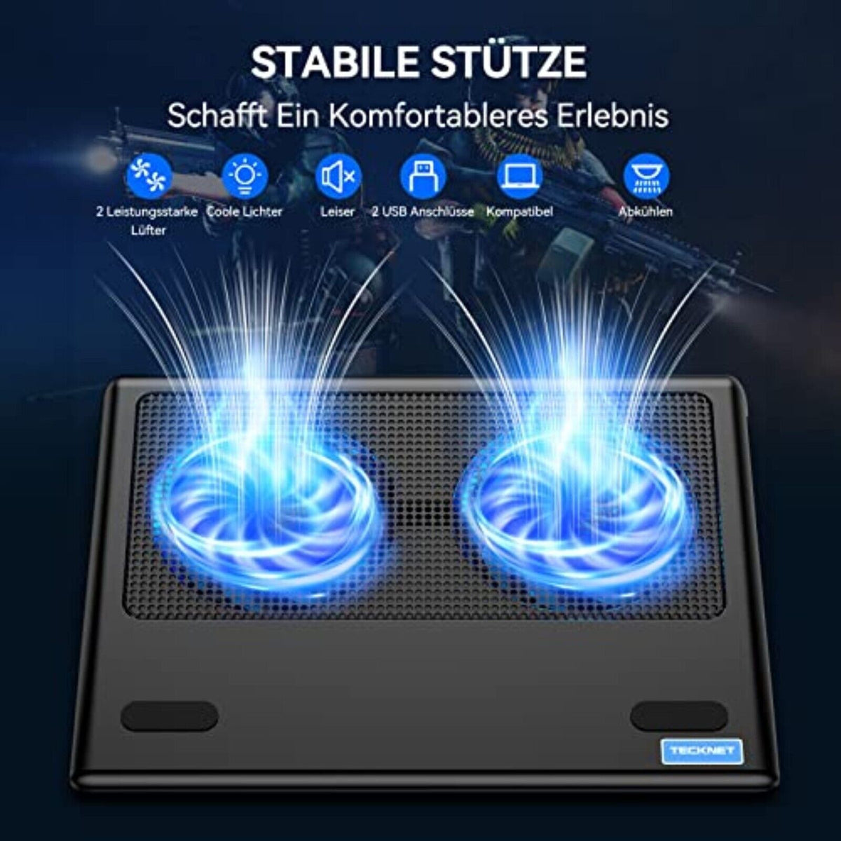 USB Kühler Playstation 4 Laptop Lüfter LED Beleuchtet | PS4 Pro Notebook Ständer