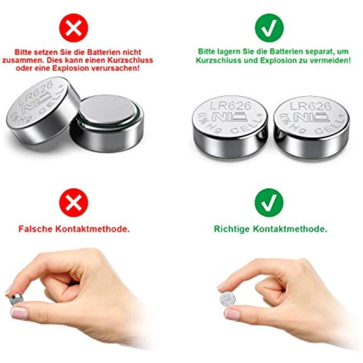 GutAlkaLi AG4 LR626 1.5V Alkaline Knopfzelle Batterien Ohne Quecksilber 10-20-40