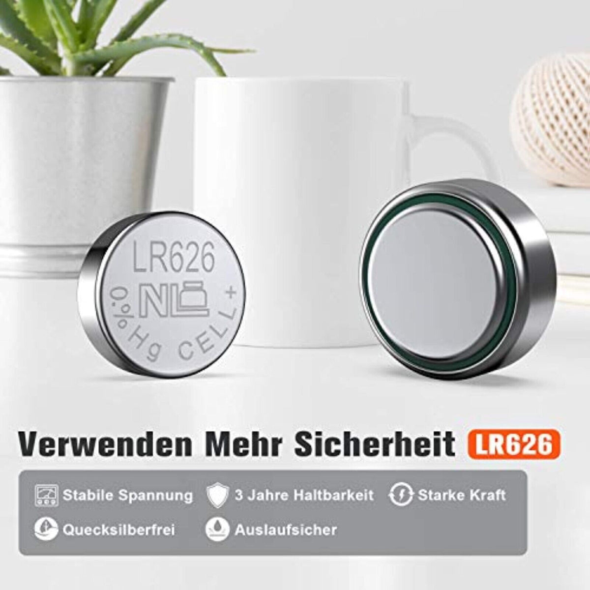 GutAlkaLi AG4 LR626 1.5V Alkaline Knopfzelle Batterien Ohne Quecksilber 10-20-40