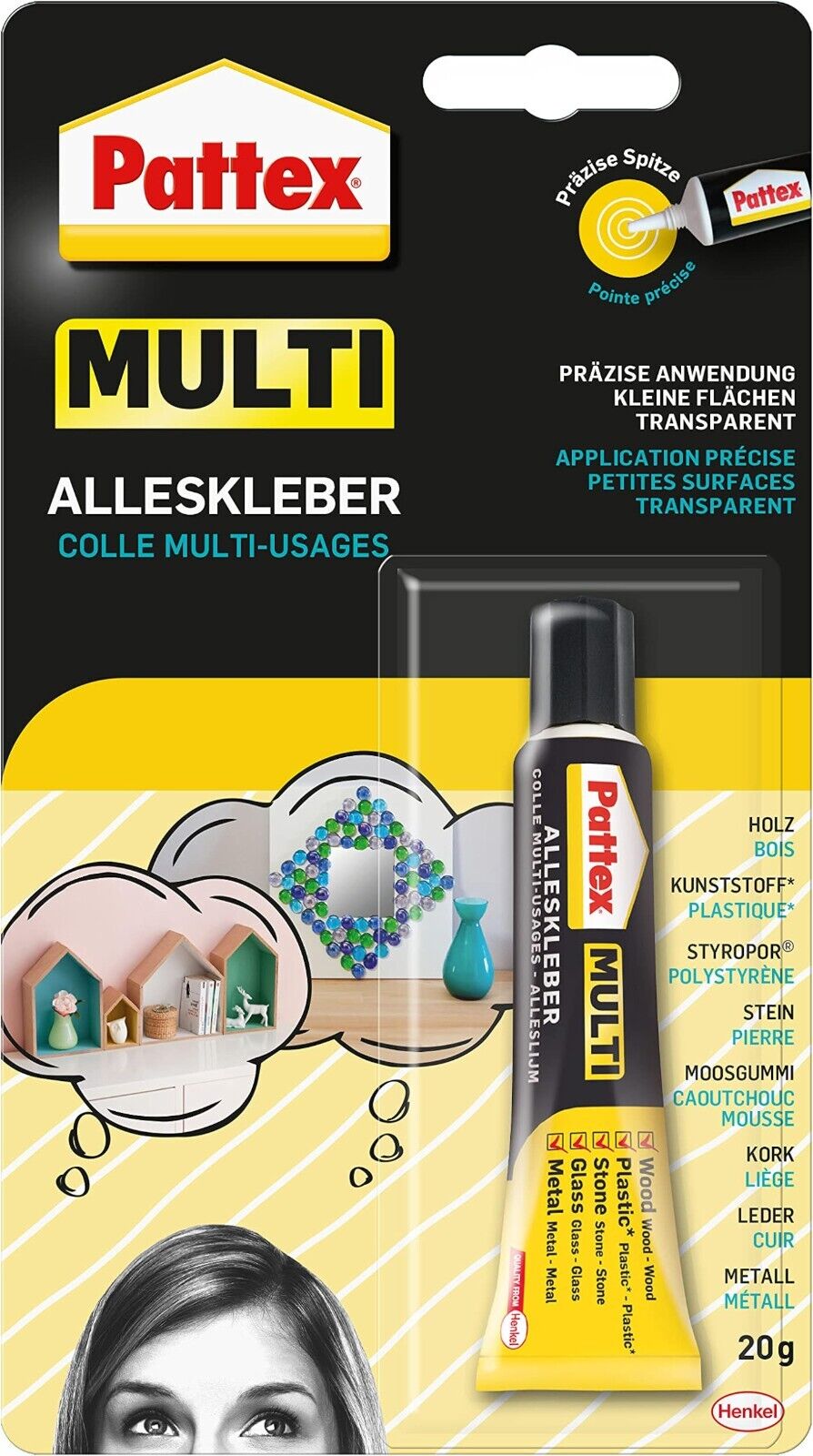 Pattex Multi Alleskleber 20g präzise Anwendung Lösemittelfrei Transparent  neu