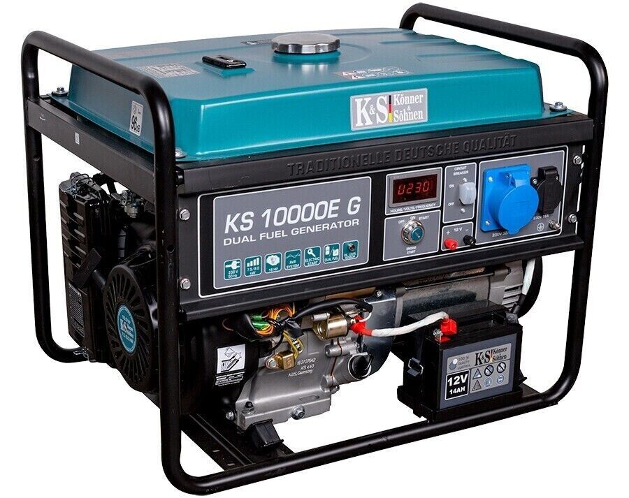 Dual Fuel Stromerzeuger 8 kW – LPG & Benzin, Notstromaggregat mit E-Start und AVR