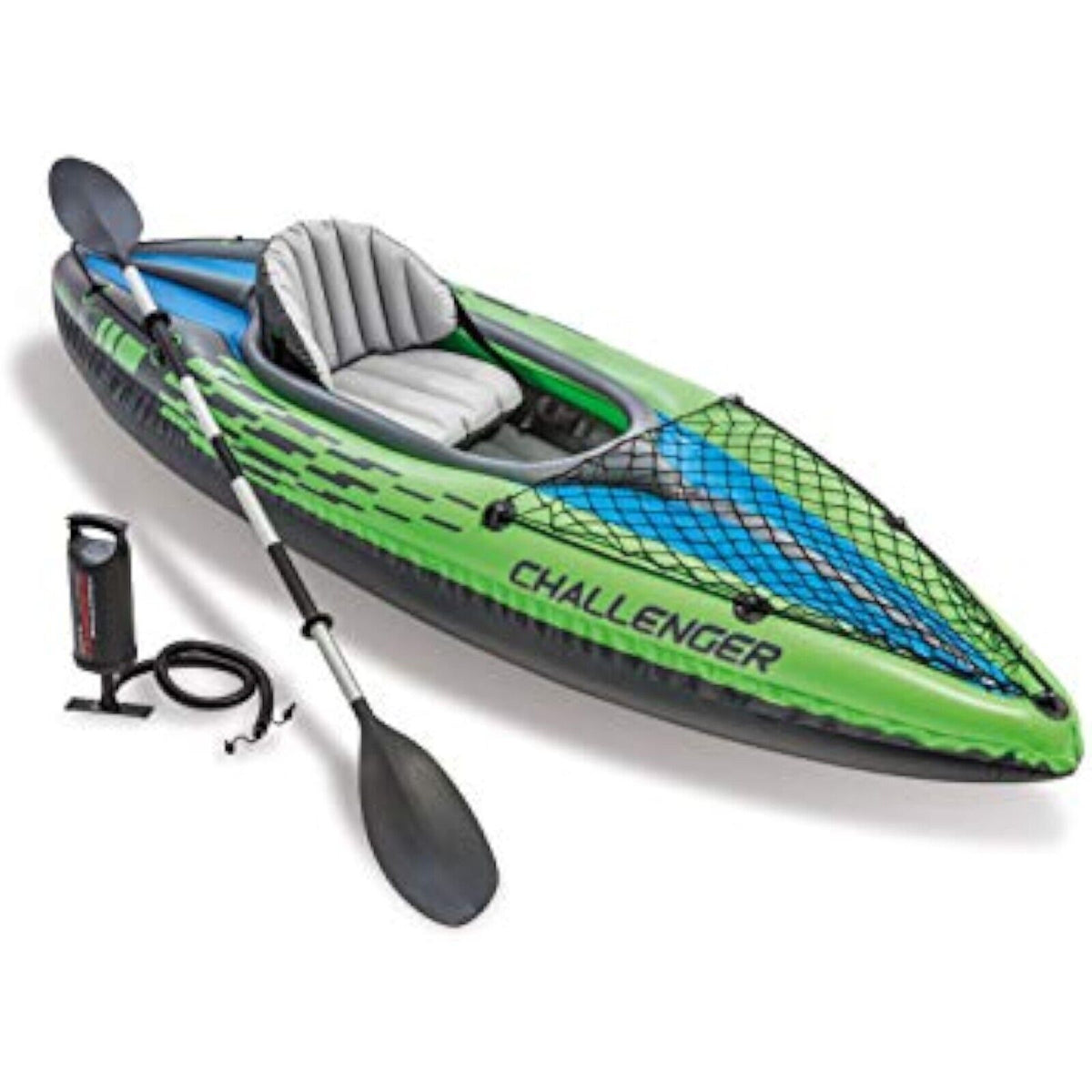 Intex Challenger K1 Kajak Set – Schlauchboot mit Paddel und Pumpe