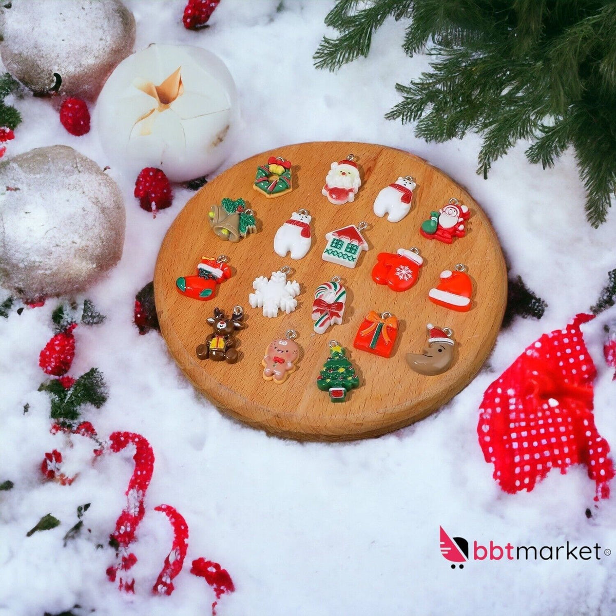 30 Stück Miniatur -Weihnachtsbaum-Hängeornamente, Weihnachtsbaum-Dekoration neu