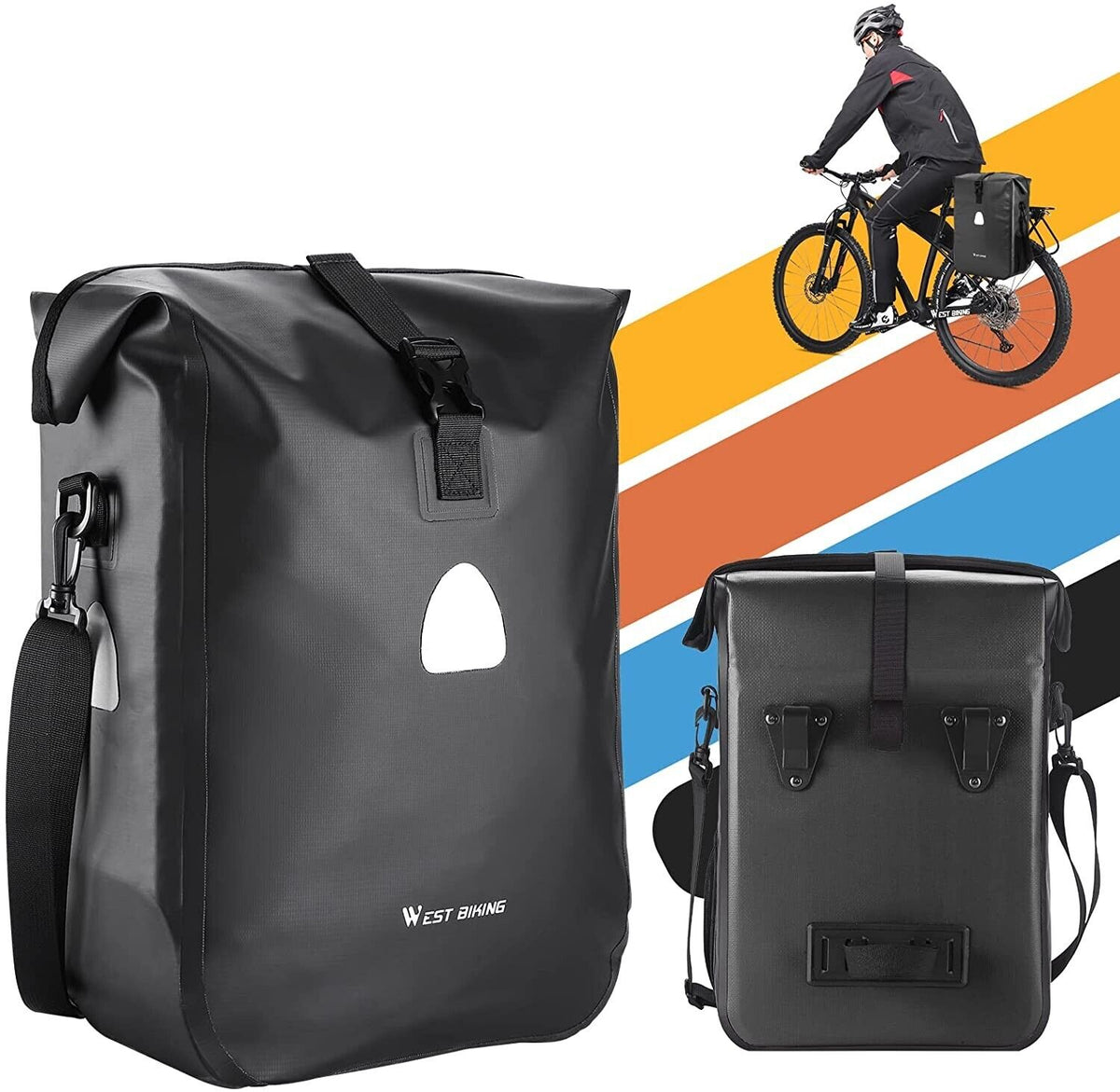 Fahrradtasche Wasserdicht Singel 18 Liter Draht Schwarz Fahrrad Tasche Bike Case