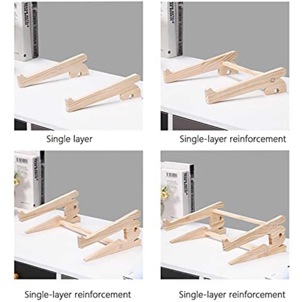 Holz Laptop Ständer – Ergonomischer Belüfteter Notebookhalter für MacBook, Lenovo & Dell