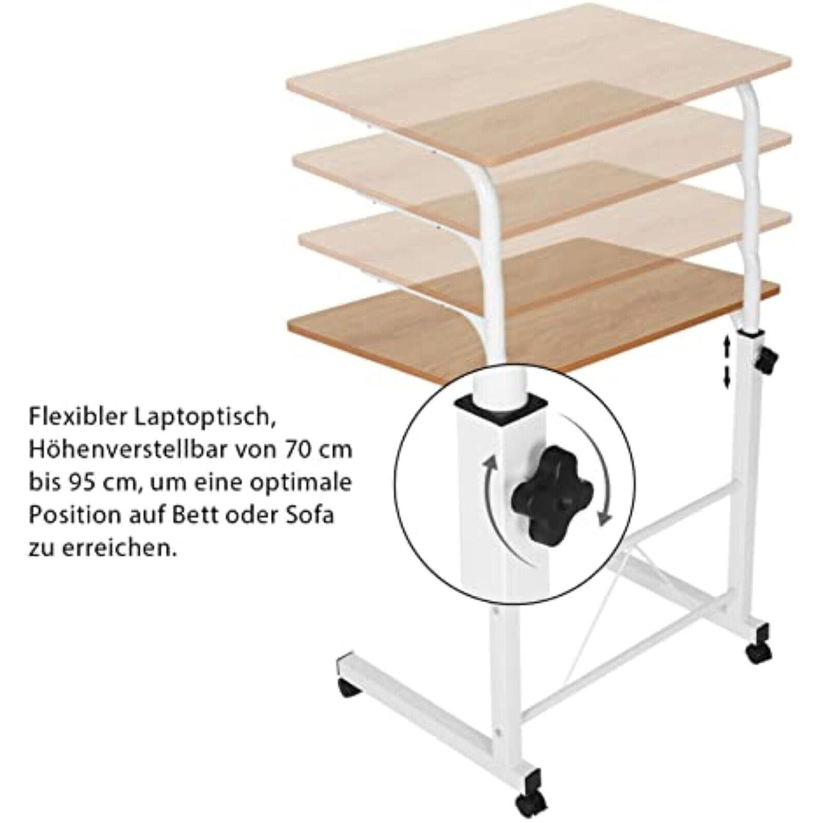 Laptoptisch Schreibtisch Arbeitstisch Mobiler Bürotisch PC Tisch Gaming Tisch