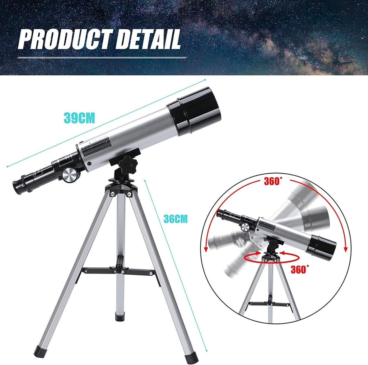 Teleskop Astronomisches Hohes Stativ Mobile Holder für Kinder Einsteiger